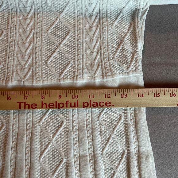 Ralph Lauren Light Academia Fishermancore Fit & Flare Knit White Dress Size M - Picture 15 of 16